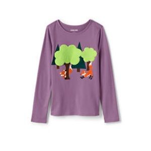 Girls Chenille Graphic Tee Shirt by Lands’ End